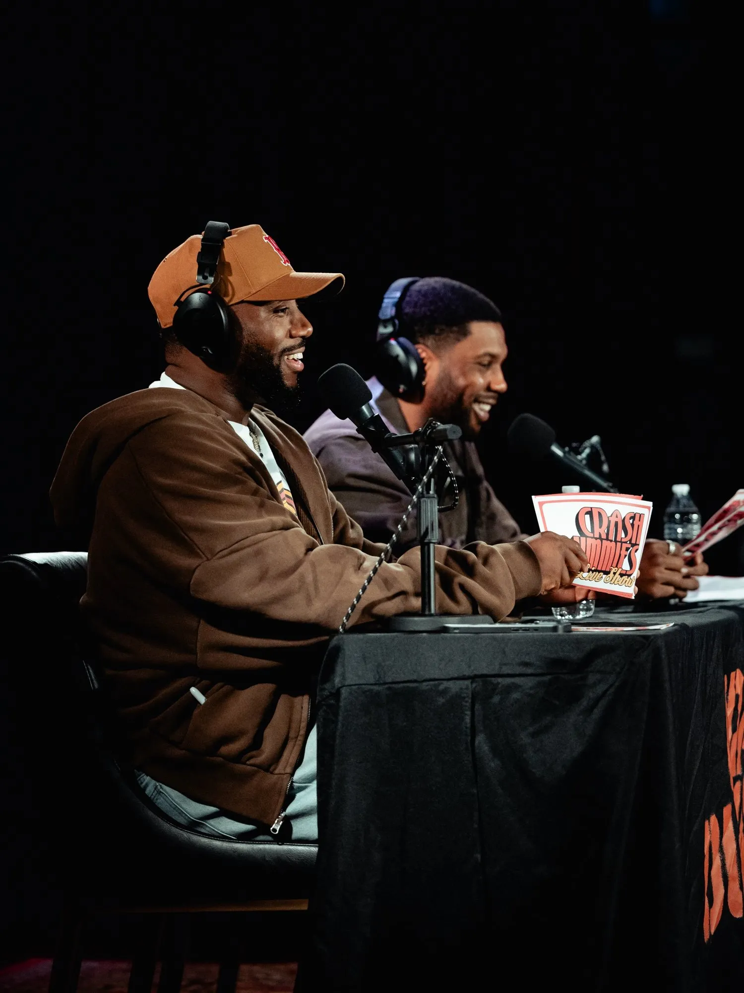 The hosts cracking up mid-show